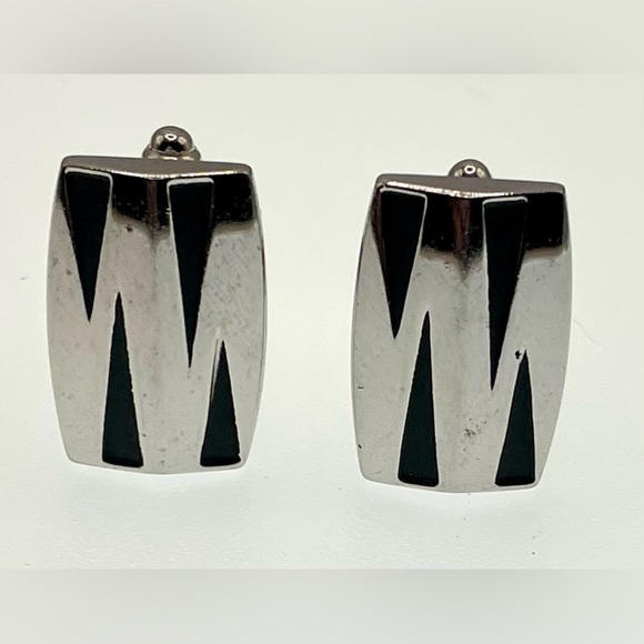 3 for $30 Vintage Signed Speidel Silver Tone Minimalist Cufflinks - Picture 6 of 6